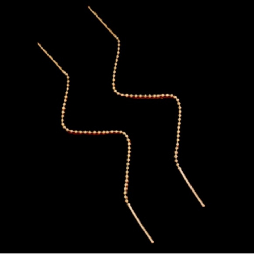 Gorgeous 14k Solid Gold Threader Earrings Minimal… - image 2